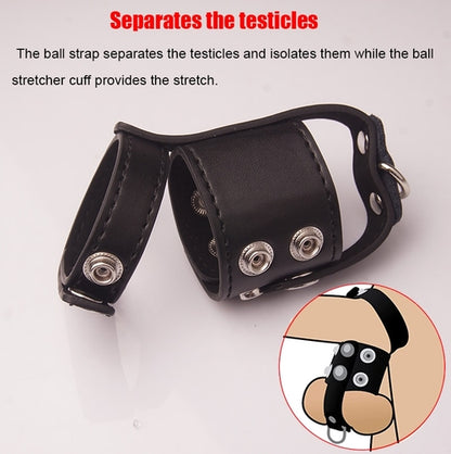Leather Penis Strap And Ball Stretcher