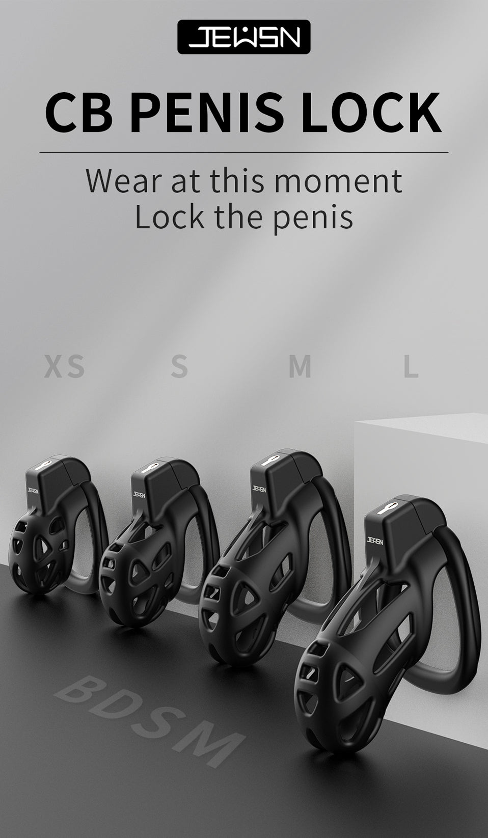 High Quality Penis Lock Chastity Cage With 3 Cock Rings